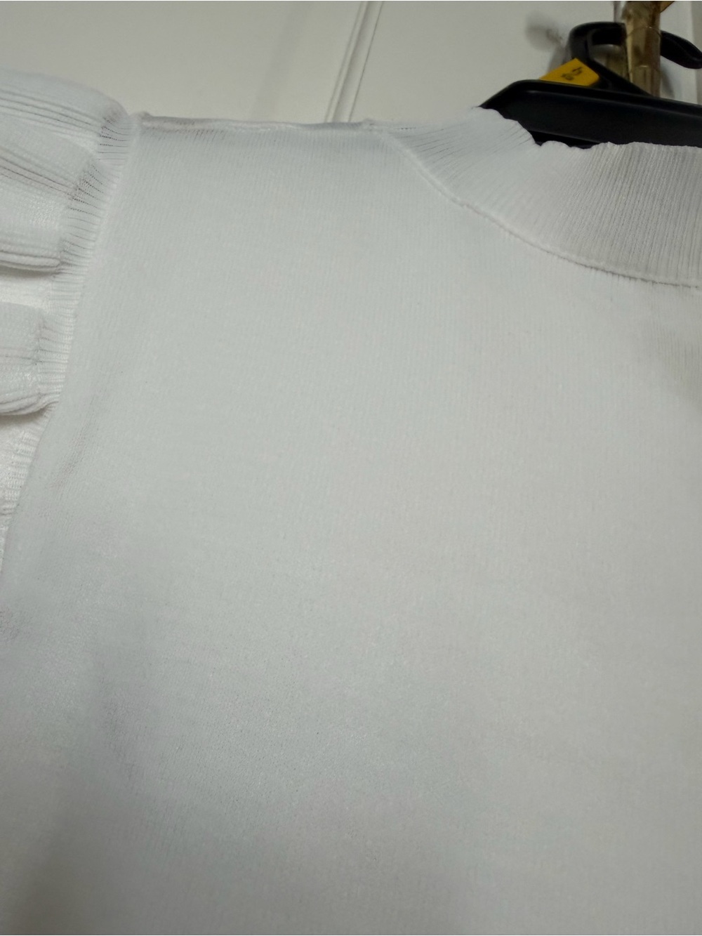 White Ruffle Sleeve Top - Picture 4 of 4